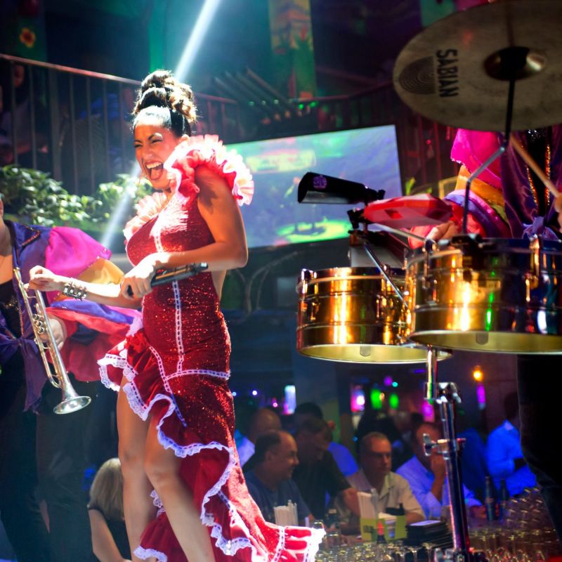 Salsa dancing at Mangos on South Beach