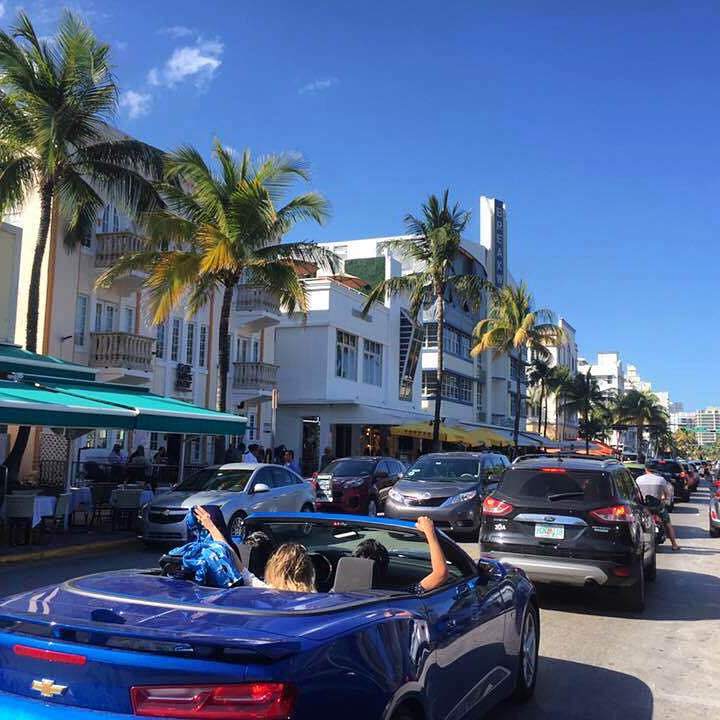 a car parked in a parking lot