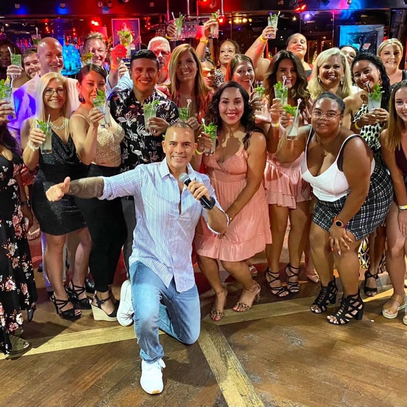 Celebrate in Miami. Salsa Mia! Salsa lessons, Salsa and Bachata Classes, cocktails, dinner, shows, live music, live entertainment nightlife experience in Miami, Florida in South Beach at Mango's Miami Beach in the Mojito Room. Birthdays, Bachelorettes, Date Nights and more!