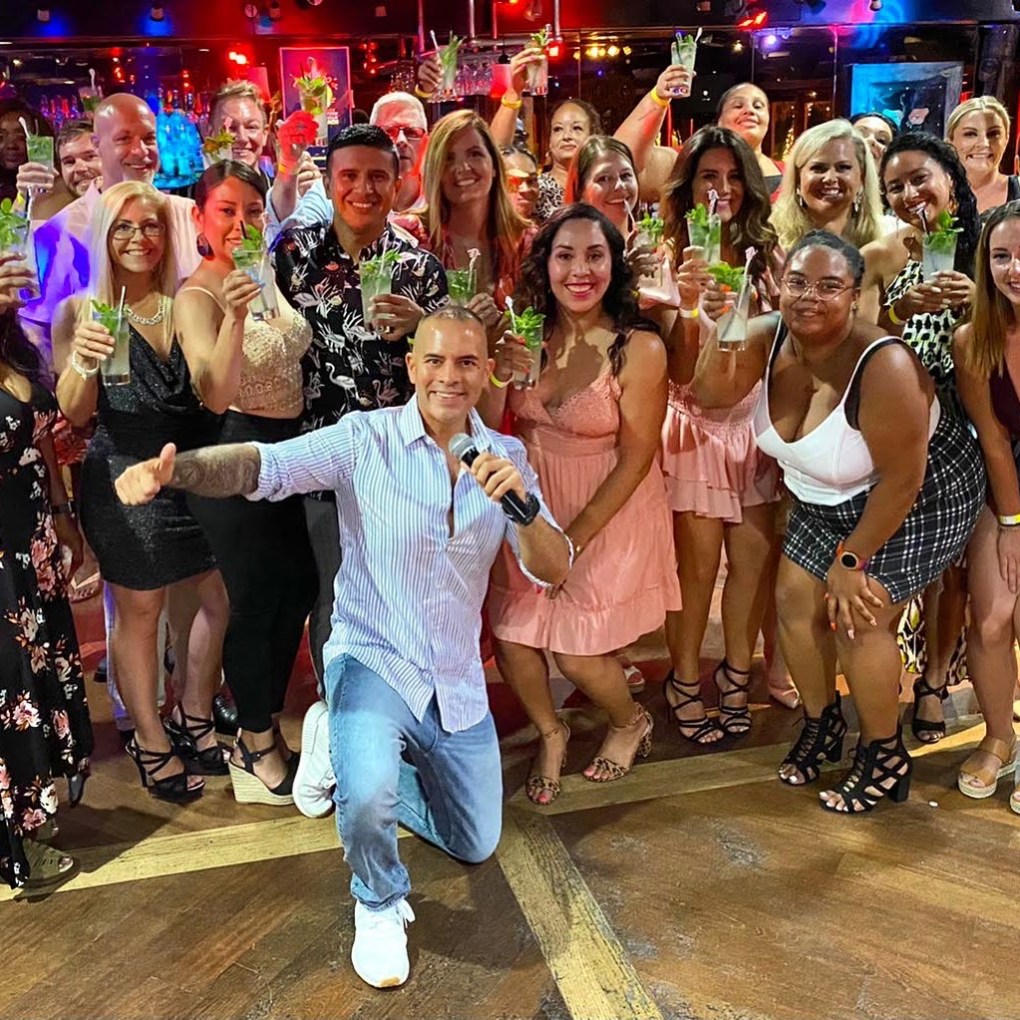 Celebrate in Miami. Salsa Mia! Salsa lessons, Salsa and Bachata Classes, cocktails, dinner, shows, live music, live entertainment nightlife experience in Miami, Florida in South Beach at Mango's Miami Beach in the Mojito Room. Birthdays, Bachelorettes, Date Nights and more!