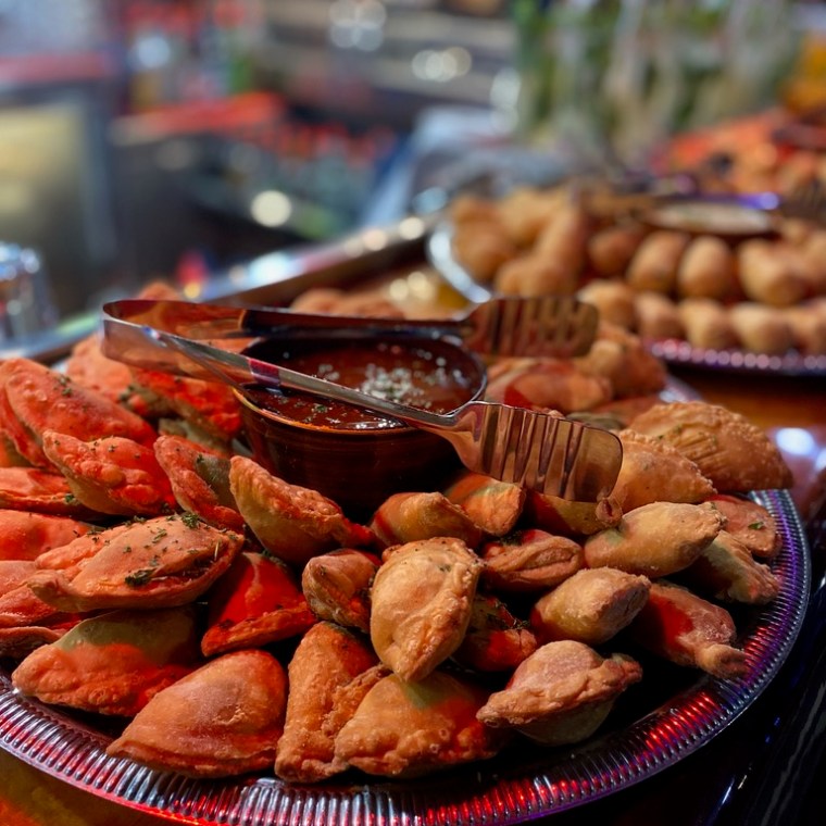 a table full of food