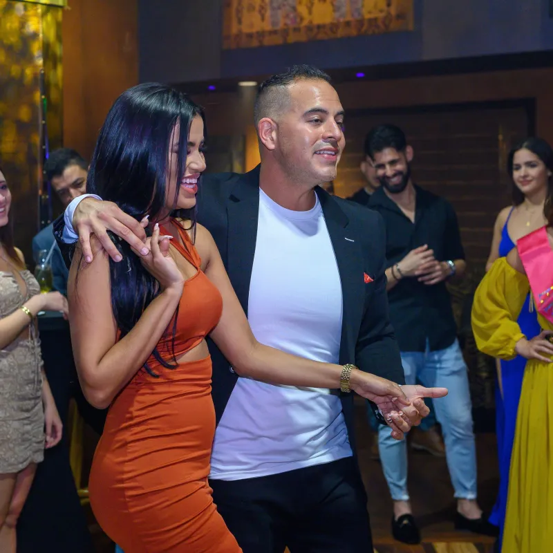 a group of people posing for the camera