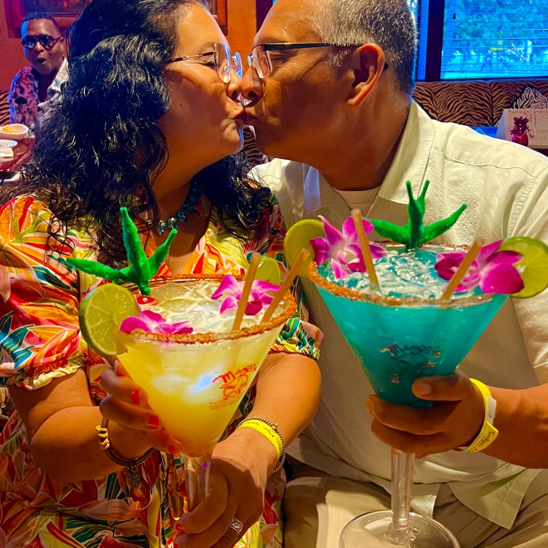 Salsa Mia anniversary fun with cocktails and dancing in Miami, Florida in South Beach at Mango's Miami