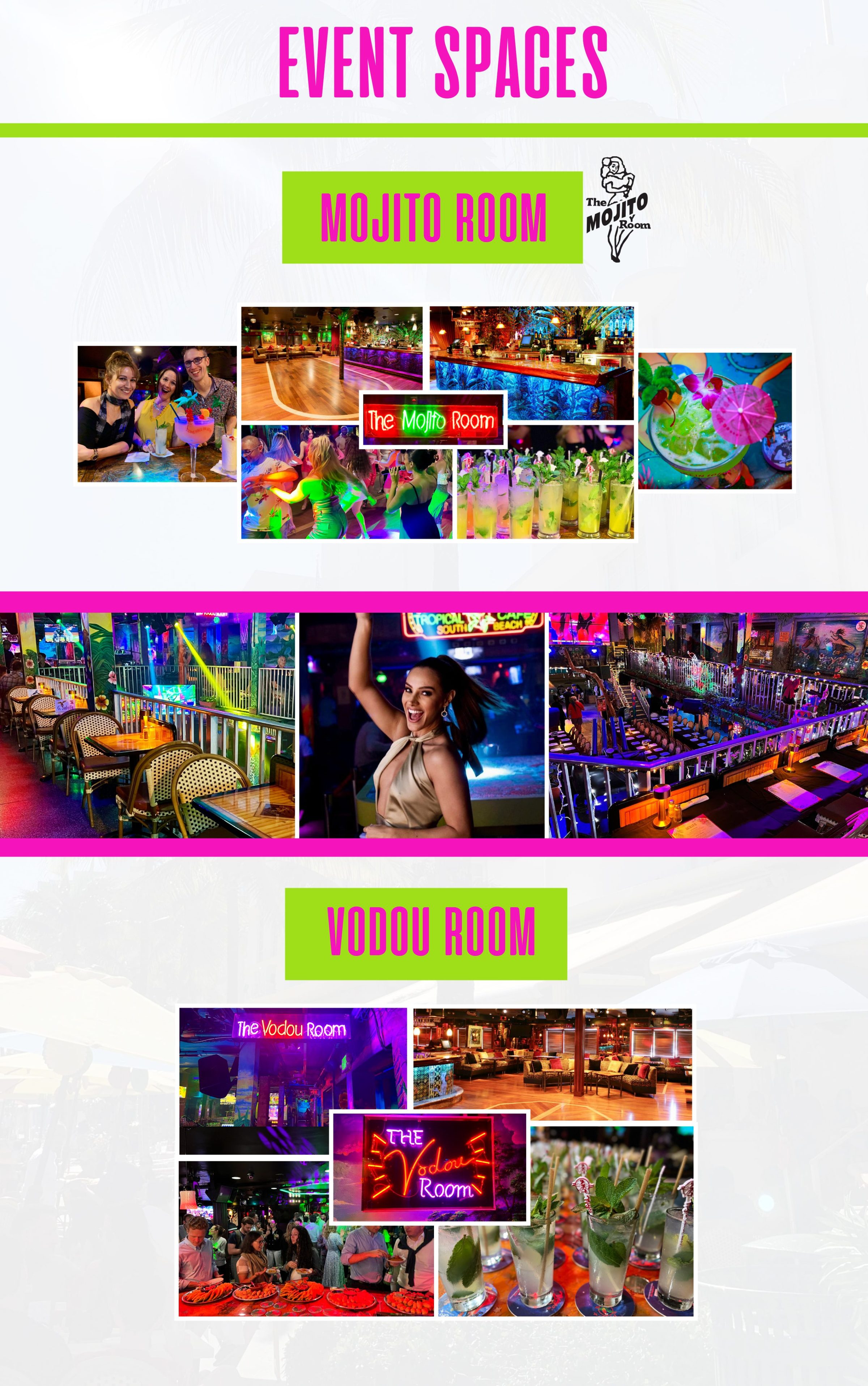 Salsa Mia at Mango's Corporate Event Brochure. Creative custom events in a tropical atmosphere and setting.